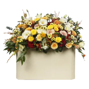 باکس گل بزرگ بهاره با گل های رنگارنگ و متنوع برای تبریک