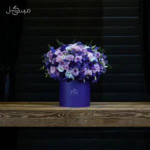 باکس گل استوانه ای مینیمال برای عرض تبریک