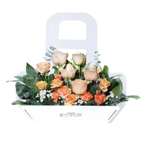 باکس گل رز نارنجی