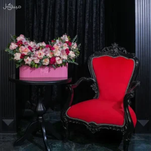 باکس گل رز سفید صورتی