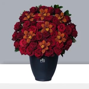 باکس گل مینیمال و سرخابی رنگ با رز های درجه یک هلندی BB139