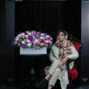 باکس گل بهاره با تم بنفش ویژه عرض تبریک