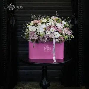 باکس گل کلاسیک لیسین توس و آلسترمریا برای عرض تبریک