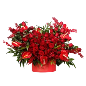 باکس گل تبریک سرخابی