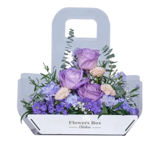 فلاور بگ چوبی و فانتزی رز هلندی و داوودی برای تبریک