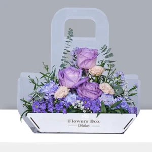 فلاور بگ چوبی و فانتزی رز هلندی و داوودی برای تبریک BB229