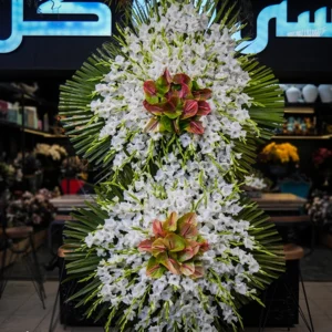 تاج گل دوطبقه‌ای گلایلی TT064-J