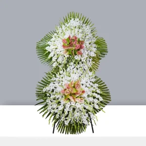 تاج گل دوطبقه‌ای گلایلی TT064-J