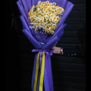 دسته گل مینیمال نرگس