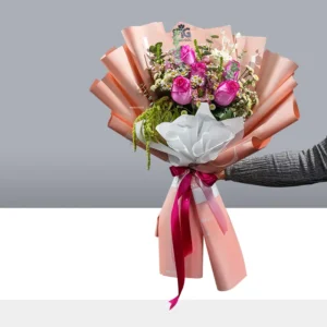 دسته گل مینیمال رز