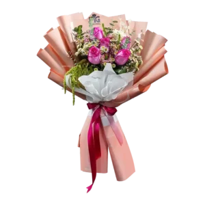 دسته گل مینیمال رز