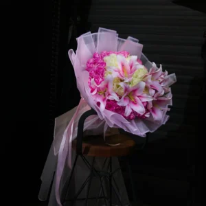 دسته گل رز هلندی و اورینتال