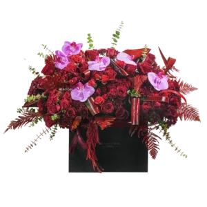 باکس گل رز مینیاتوری و ارکیده