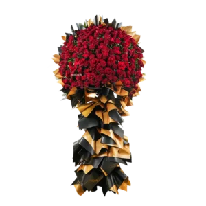 دسته گل ایستاده فول رز هلندی لوکس